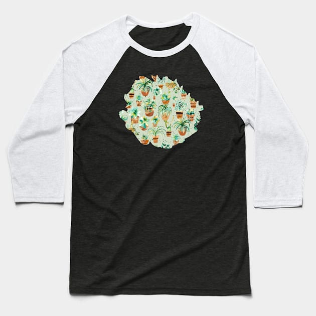 Home Succulent Plants Soft green Baseball T-Shirt by ninoladesign